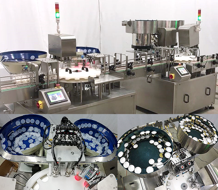 A Double Capping System with Automatic Cap-Feeding Devices