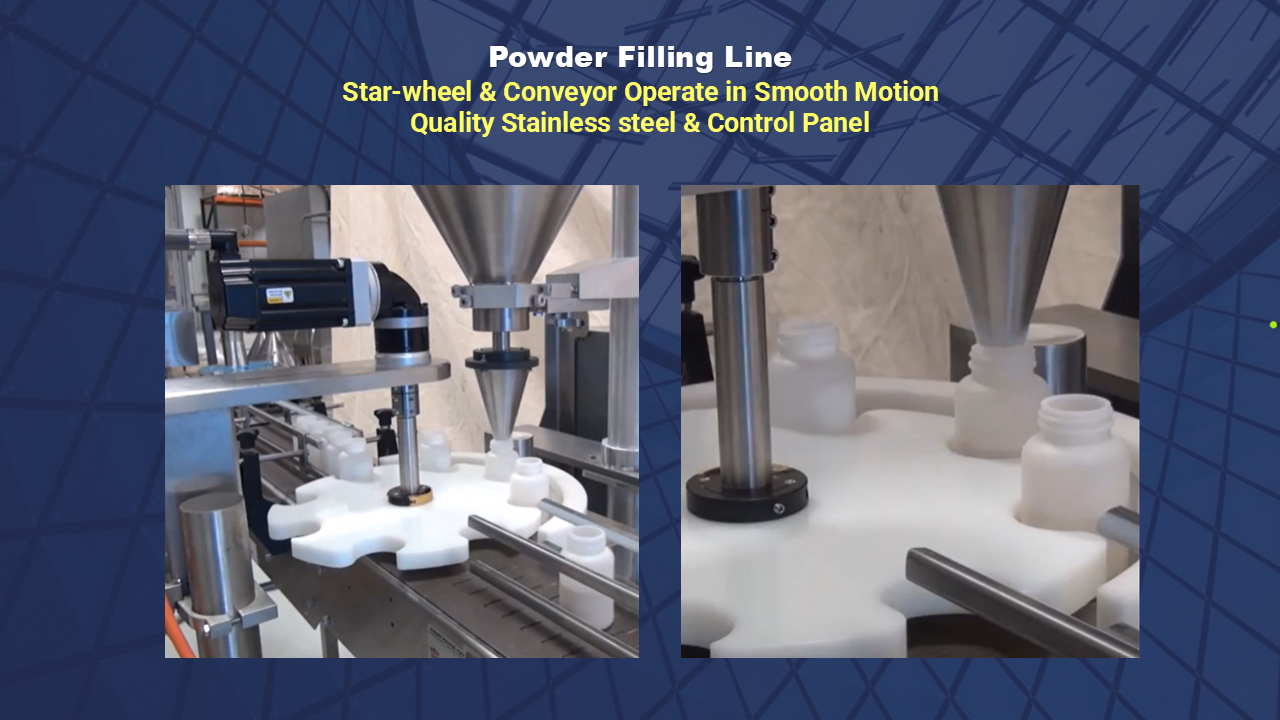 Automatic powder filling line