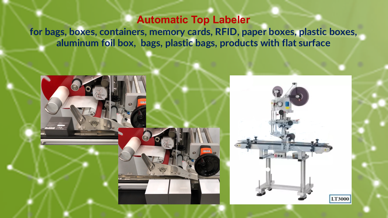Apply labels on flat surface from top